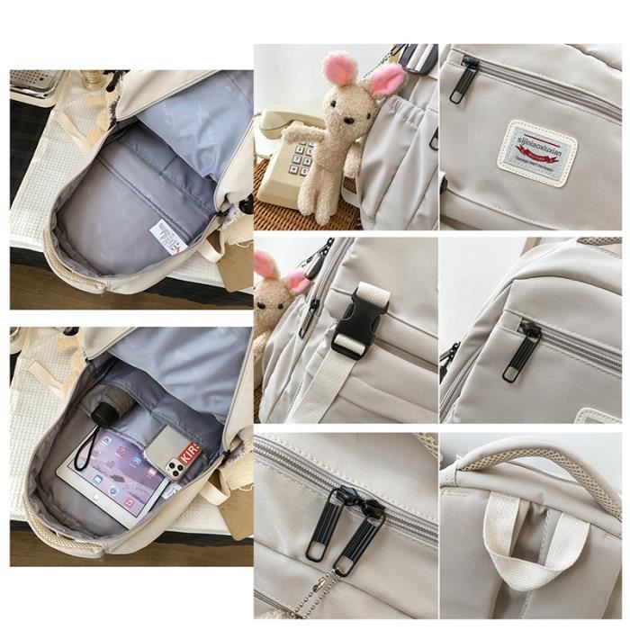 Femmes Sac Dos Adolescent Cartable Fille Sac Dos Ordinateur