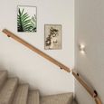main courante main courante en bois murale 50-600 cm, mains courantes antidérapantes pour escaliers intérieurs, garde-corps d 14-2