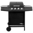 Barbecue gril à gaz Haut de gamme - Mobilier FR89118M - 4 brûleurs - Noir-2