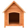 3216®ANI Mode Niche pour chiens MAGNIFIQUE - Abri Maison Enclos Extérieur Animaux Bois de pin et de sapin massif 72x85x82 cm-2