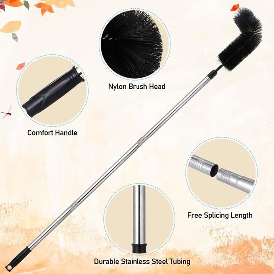 Kit De Nettoyage De Gouttières Novaliv - Manche Télescopique 3.3m, Brosse, Grattoir, Pour Nettoyer Sans échelle - 4