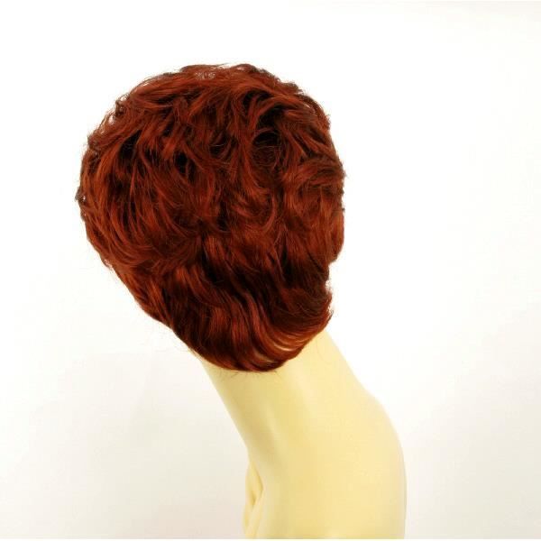 Perruque Femme Courte Blonde Méchée Cuivrée Chocolat - Synthétique Bouclée - Taille Moyenne - Neuf étiqueté