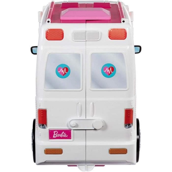 Vehicule Medical rose et blanc pour poupee voiture ambulance transformable en hopital avec plus de 20 accessoires jouet pour Cdiscount Jeux Jouets