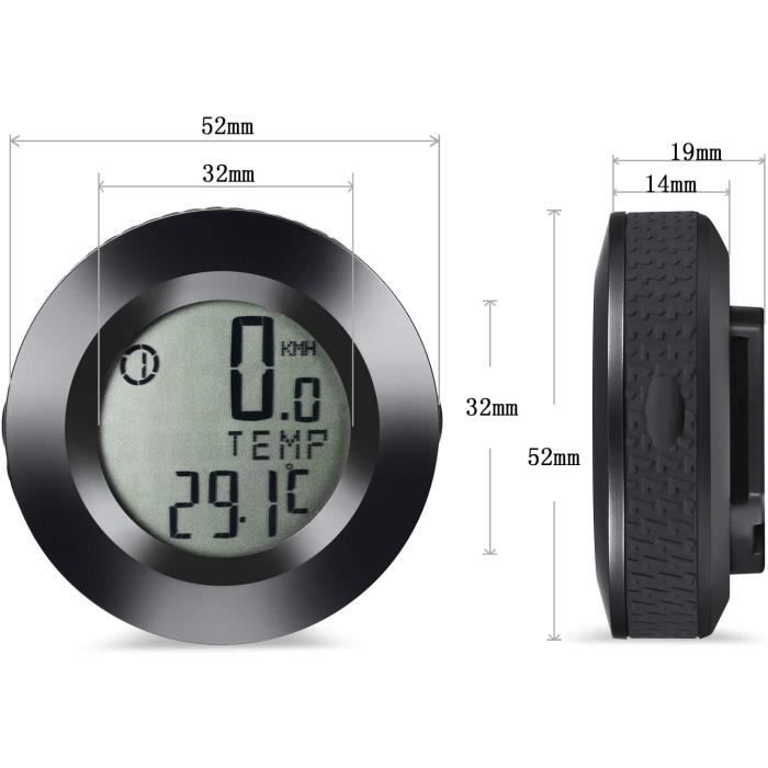 Lixada - Ordinateur de vélo multifonction sans fil, avec écran LCD