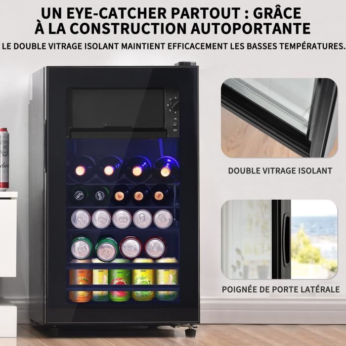 Réfrigérateur Mini-bar Klarstein Beersafe XL Mix It Edition 60L - Porte Vitrée Noir - Achat