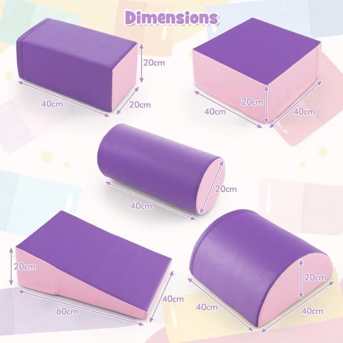 GOPLUS Ensemble de 5 Blocs de Construction en Mousse pour Enfant, Set ...