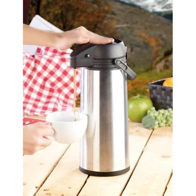 Carafe Isotherme à Café En Acier Inoxydable 1.5L - Design Rotin, Conservation Chaude/Froide 24h