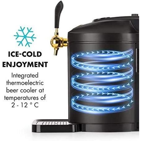 Klarstein Tap2Go Tireuse à bière portable avec réfrigérateur - Pour fûts de  5L ou 13L - Adaptateurs inclus - Noir - Cdiscount Electroménager