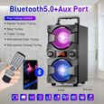 Enceinte Bluetooth portable Boombox Radio FM - MARQUE - Modèle - Batterie 12h - Noir-3