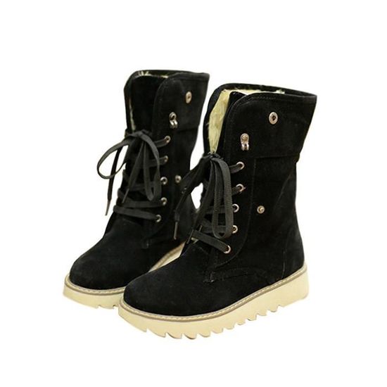 botte de neige fourrée femme