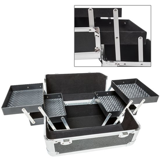Tectake Malette Rangement Maquillage Articulee 4 Compartiments 22
