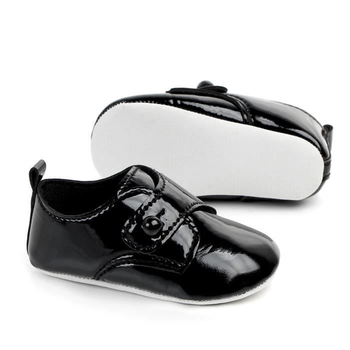 Couleur Noir taille 7 12 mois Mocassins en cuir pour nouveau n