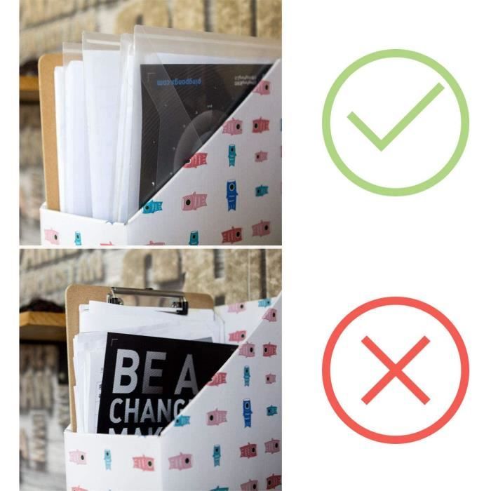 Lot De 9 Chemises En Plastique A4 Avec Fermeture à Pression | Pochette Transparente, Imperméable Pour Documents, Voyage, Bureau