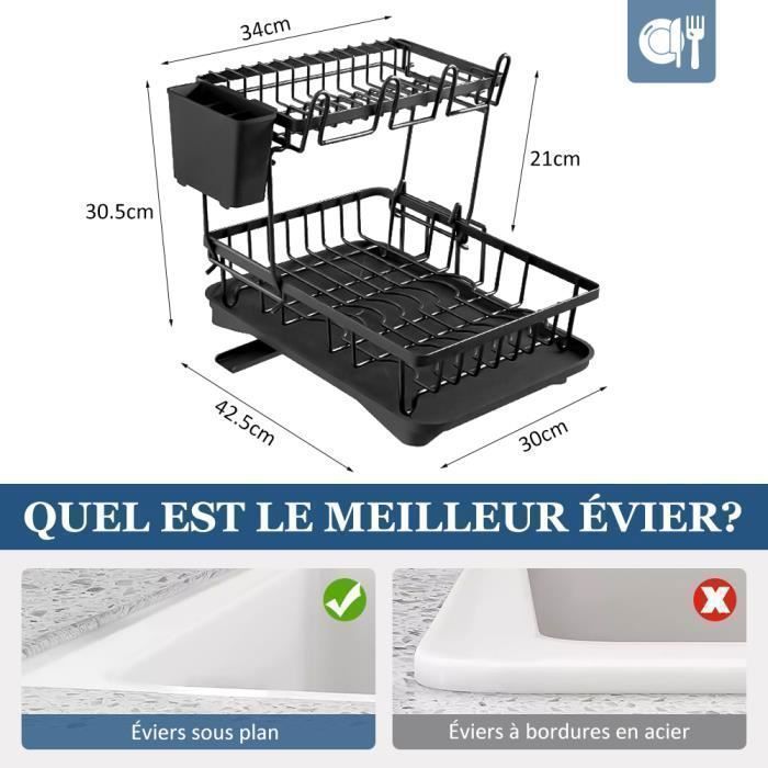 Égouttoir À Vaisselle En Acier Inoxydable 65 85cm Égouttoir De Cuisine