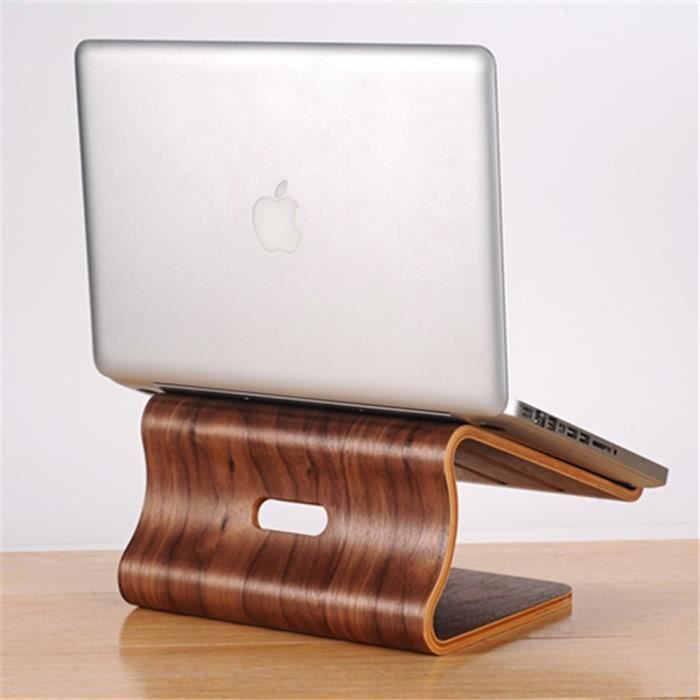 Support bois wood stand pour macbook pro /air notebook portable