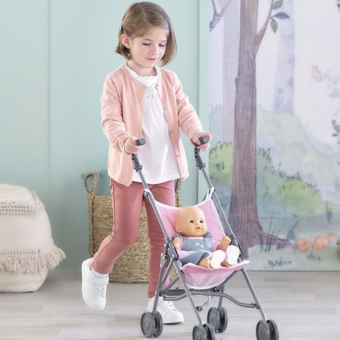 Accessoire poupon COROLLE Poussette canne rose pour poupon 30 36 et 42cm Des 3 ans Cdiscount Jeux Jouets