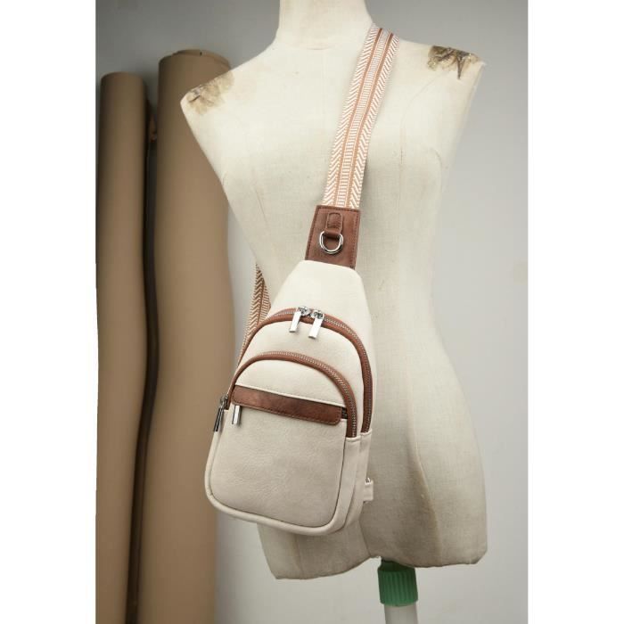 Sac De Poitrine / Bandoulière Vulkitty Pour Femme - Cuir Synthétique, Sangle Réglable, Multifonction - 6