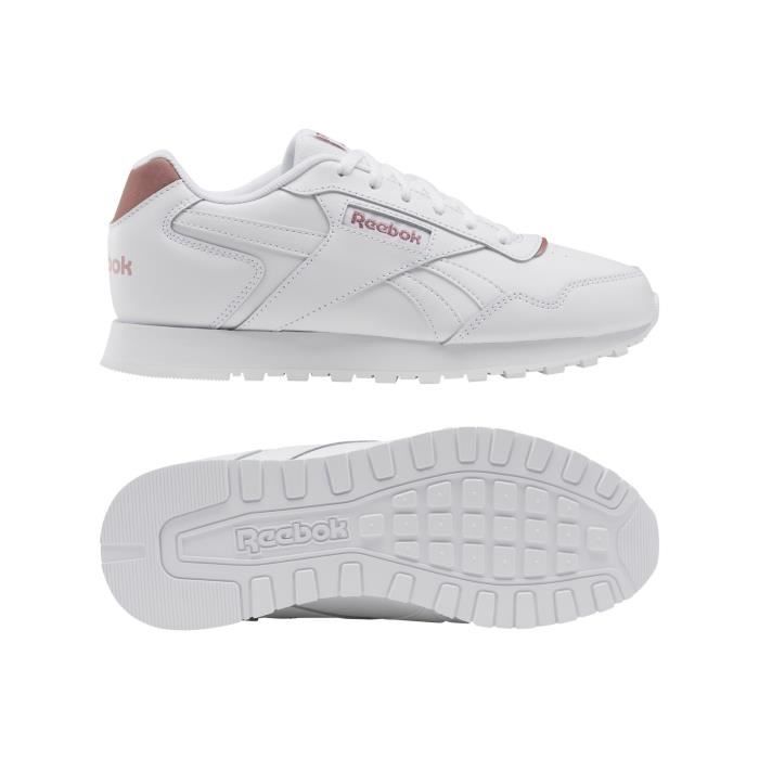 Baskets femme Reebok Royal Glide Blanc Lacets Plat Ftwwht ftwwht rosgol Cdiscount Chaussures