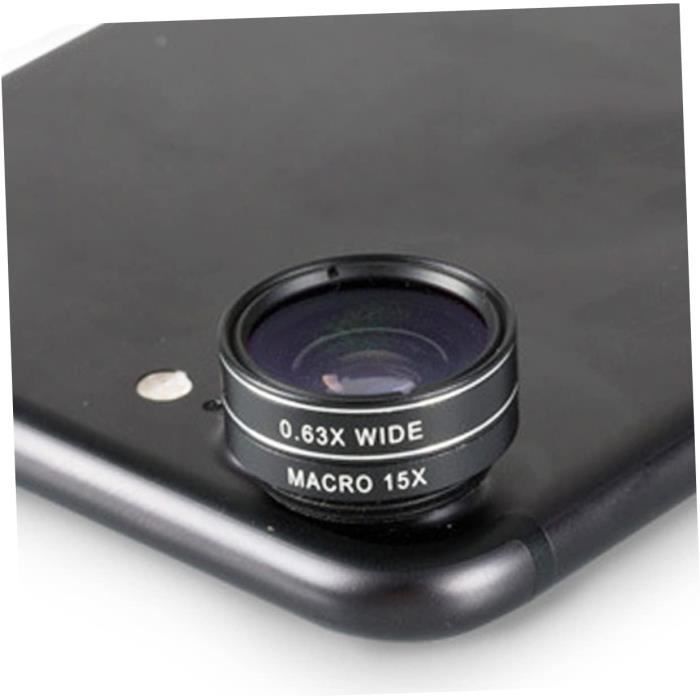 Fdit Objectif 3D Mobile, Objectif De Caméra Stéréoscopique De Téléphone Portable VR Mini