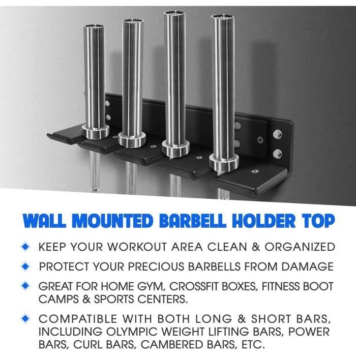 Support Vertical 9 Trous Pour Haltères Olympiques - Rangement Gain De Place, Acier Robuste, Charge élevée