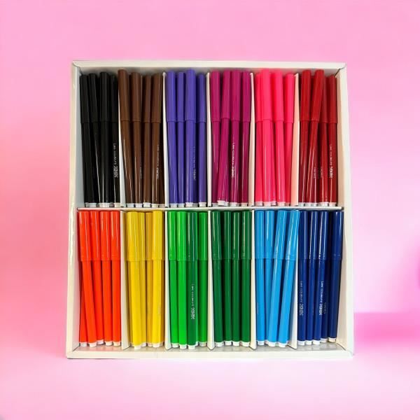 STABILO power feutre de coloriage - Schoolpack de 144 feutres - Coloris  assortis