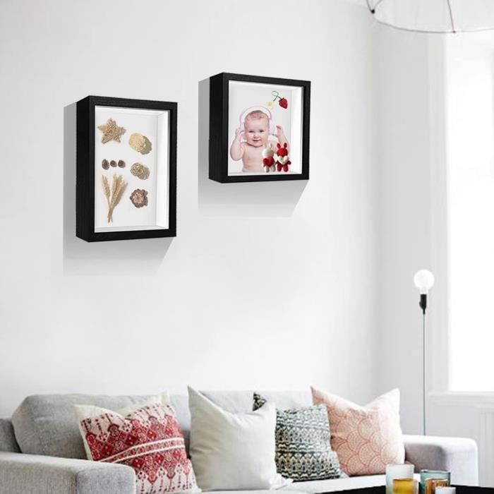 2Pcs Cadre 3D Profond 14 X 14 Cm Cadre Photo Vitrine 3D Cadre Boîte En