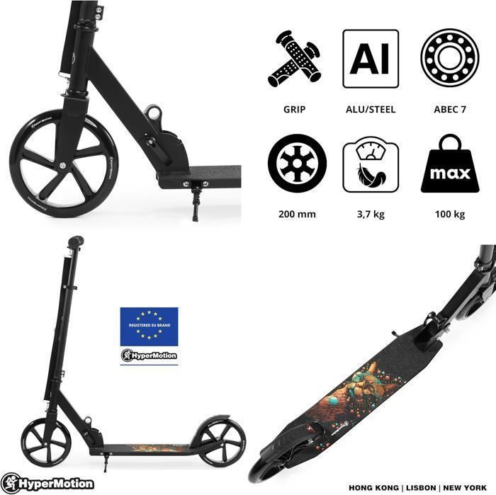 Trottinette pliable à grandes roues pour adultes et enfants Trottinette pliable à grandes roues pour adultes et enfants