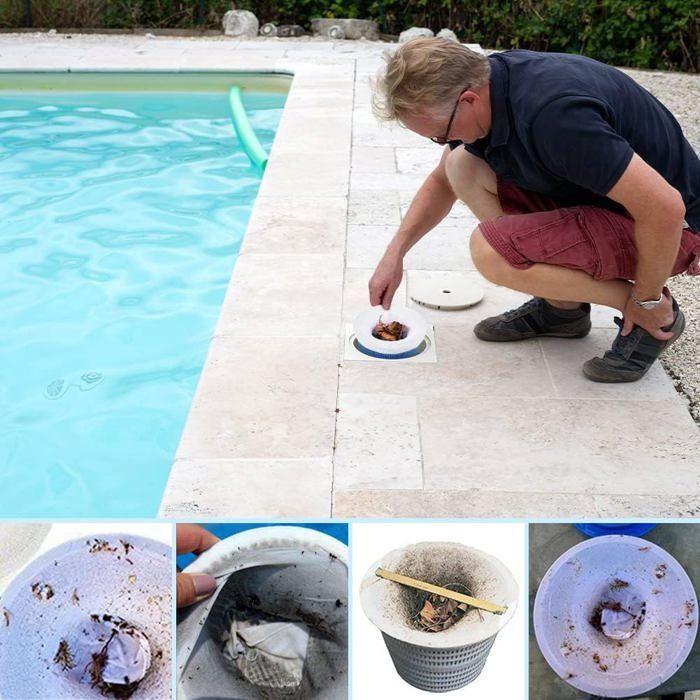 Pompe Piscine Aiglam Poche Filtrante, Lot de 20 Chaussettes Skimmer Piscine, Prefiltre Skimmer