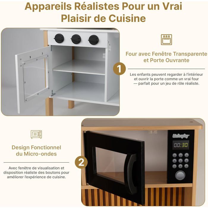 Accessoires de cuisine en bois pour enfants-Machine à expresso-Jouets de cuisine pour filles et garçons (noir) - Jeux - Jouets Accessoires de cuisine en bois pour enfants-Machine à expresso-Jouets de cuisine pour filles et garçons (noir) - Jeux - Jouets