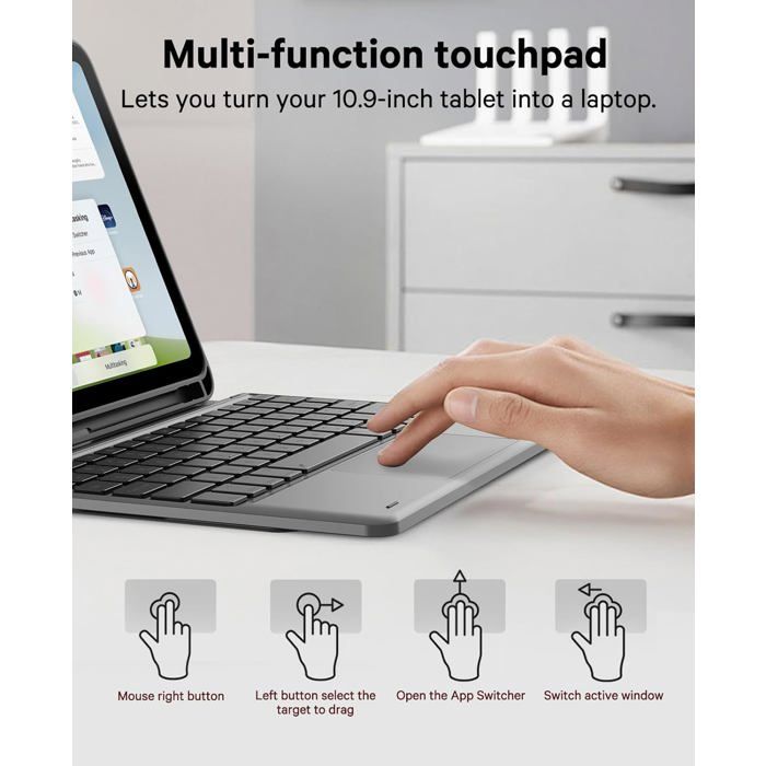 CACOE Étui Avec Clavier Pour IPad (A16) 11/10e Génération (11