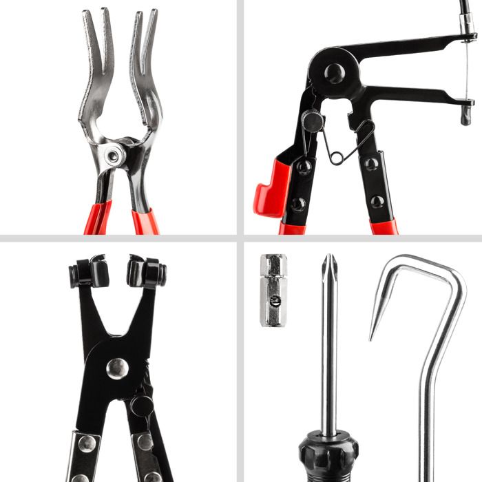 MisFun Pince Flexible Pour Collier De Serrage Auto - Outil Réparation Voiture