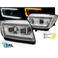 Paire de feux phares Daylight led DRL LTI VW Crafter de 17-21 chrome-0