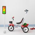 Tricycle pour Enfants - HHENGDAFS - Rouge/Blanc - 18 mois à 6 ans - Panier de Rangement-0