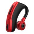 Ecouteur Bluetooth Oreillette Bluetooth 5.0, Ecouteurs sans Fil pivotante à 270 ° avec Cas de Charge rouge-0