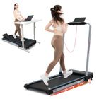 Tapis de Course Pliable et Inclinable à 7.7%,1400W,CITYSPORTS WP3,1-12km/h.Noir avec bleu.APP.Bluetooth