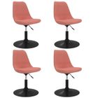 Chaises à dîner pivotantes 4 pcs Rose Velours Mothinessto LY5366
