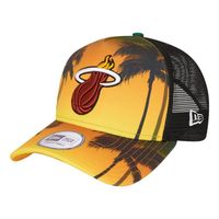 New Era Miami Heat Summer City Trucker Cap - Black