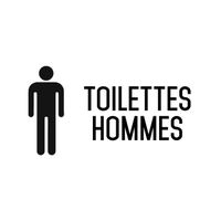 toilettes hommes - Autocollant Vinyl Waterproof - L.200 x H.100 mm