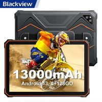 Blackview Active 6 Tablette Tactile 10.1 pouces Android 13 2.4G+5G 16 Go + 128 Go/SD 1 To 13000mAh Dual SIM - Orange