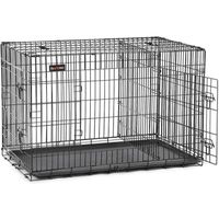 FEANDREA Cage pour chien avec 2 Portes, 122 x 74,5 x 80,5 cm (L x l x H), Noir