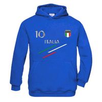 Sweat à capuche enfant Italie - Bleu - Nouvelle collection - Logo Italie - Taille 3 à 14 ans
