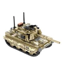 Modèle de construction de char d'assaut blindé, jouet de construction en petites briques pour le développement intellectuel