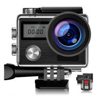 CAMPARK X20 Caméra Sport action 4K Ultra HD 20MP avec stabilisation EIS Écran tactile Télécommande 40M 2 piles