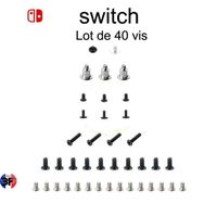 Lot de 40 vis de rechange pour console Nintendo Switch, vis de rechange pour Nintendo Switch, coque arrière de rail coulissant,
