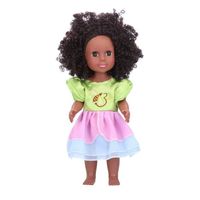 VGEBY poupée fille africaine Exquise Poupée Africaine Noire Fille Réaliste Chidren Mignon Afro Poupée Enfant Jeu de Rôle Jouet