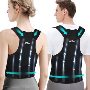 Correcteur De Posture Lombaire FUBEICHLY - Ceinture Renforcée, Gilet Réglable, Noir, Pour Le Dos
