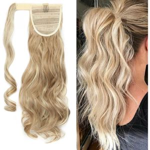 PERRUQUE - POSTICHE Extensions De Cheveux - 43cm Clip Naturel Postiche Wrap Around Queue Cheval Ponytail Bouclé In Hair