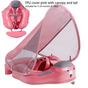 BOUÉE - BRASSARD TPU avec rose de la queue - Anneau de natation Non gonflable pour bébé, flotteur de taille pour bébé, accesso