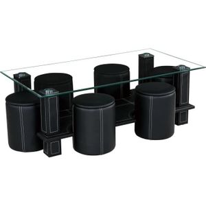 Table Basse Avec Pouffe Achat Vente Pas Cher