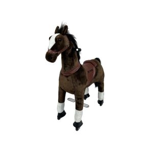 JOUET À BASCULE Cheval à Bascule MY PONY Horse Marron MP2009-M, Taille moyenne, Capacité de chargement: 40 kg, 4 à 10 ans